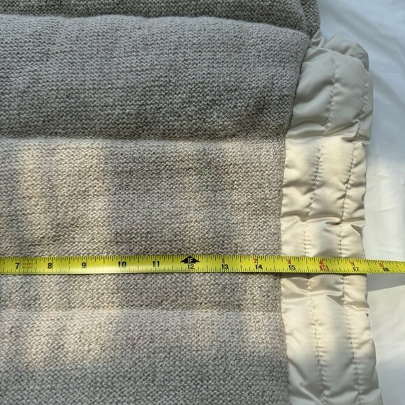 Zara Trafaluc Quilted Puffer Vest Beige SZ Large Removable Hood, Faux Fur Collar - Picture 16 of 16